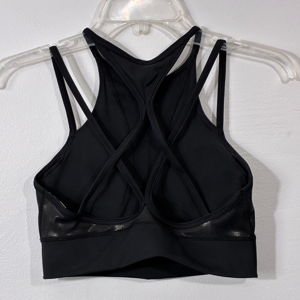adidas Stella McCartney Small Training Micro Dot Shine Crop Top Black JM6089 - Picture 8 of 11